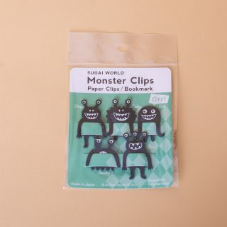 Sugai World - Monster Clips BLACK MONSTER Paper Clips