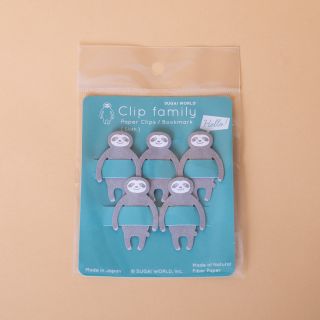 Sugai World - Clip Family SLOTH Paper Clips