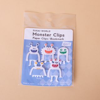 Sugai World - Monster Clips WHITE MONSTER Paper Clips