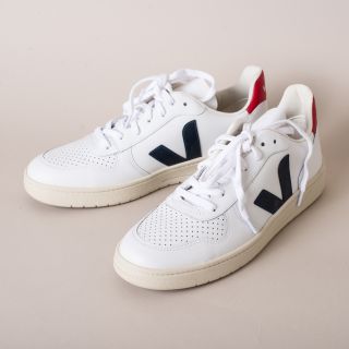 VEJA V-10 Leather White Nautico Pekin Sneakers - Unisex