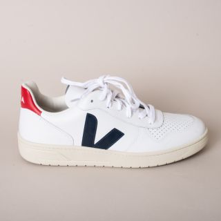 VEJA V-10 Leather White Nautico Pekin Sneakers - Unisex