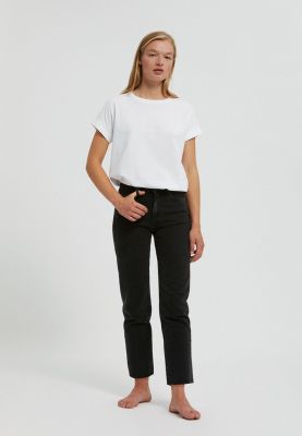Armed Angels Fjella Cropped Straight Fit Mid Waist Black Grey