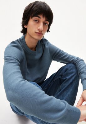 Armed Angels GRAANO Compact Pullover Blue Steel 