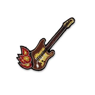 Macon & Lesquoy Guitar in Flame Brooch