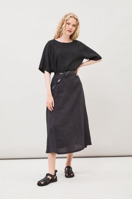 Maska - Vabu Linen Skirt - Black
