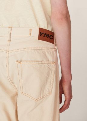 YMC Tearaway Organic Cotton Twill Jeans Ecru
