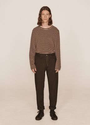 YMC Tearaway Garment Dyed Cotton Twill Jeans Brown
