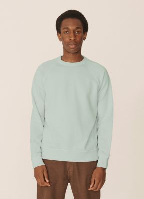 YMC Schrank Garment Dyed Loopback Jersey Sweatshirt Light Blue