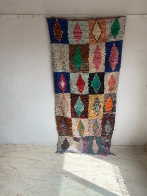 Vintage Boucherouite Carpet 205 cm x 100cm