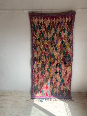 Vintage Boucherouite Carpet 208 cm x 69cm