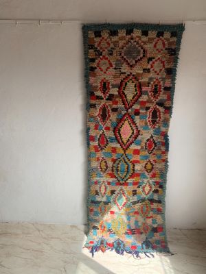 Vintage Moroccan Carpet 215 cm x 80cm