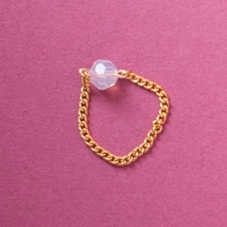 Nana Bijoux Lachsfarbene Glasperle Ring