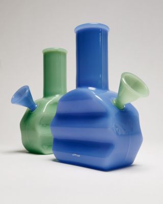 Yew Yew - Wavy Mini Bong - CB Blue