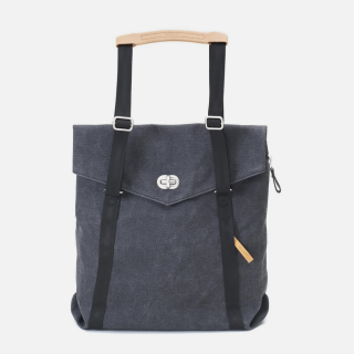 Qwstion Tote Washed Black