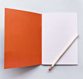 The Completist Pink Cut Out Shapes Slimline Notebook - Dot Grid