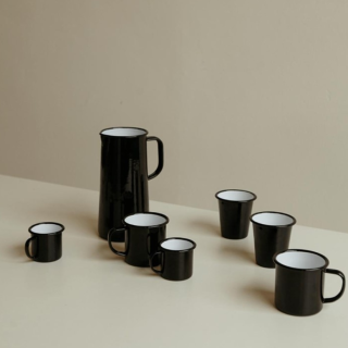 Falcon Enamelware Espresso Mug - Coal Black