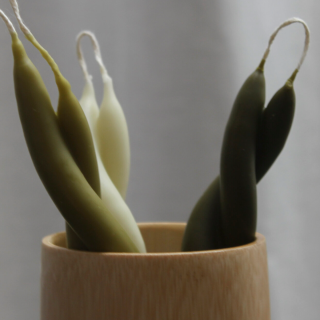 Wax Atelier Twisted Candle - Moss