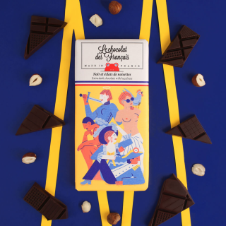Le Chocolat des Francais Extra Dark 71% Chocolate with Hazelnuts