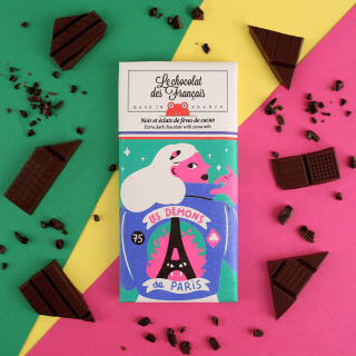 Le Chocolat des Francais Extra Dark Chocolate with Cocoa Nibs