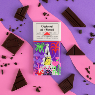 Le Chocolat des Francais Dark Chocolate with Cocoa Nibs - Mini