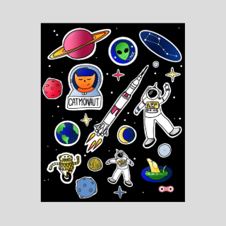 Rainette Reflective Bicycle Stickers "Espace"