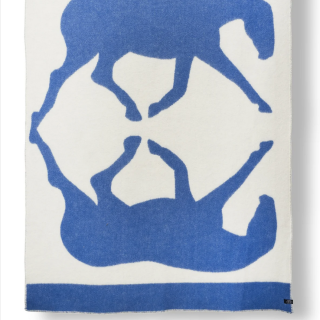 ZigZag Zürich Blue Matin Wool Blanket by Anna Mörner