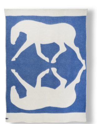 ZigZag Zürich Blue Matin Wool Blanket by Anna Mörner