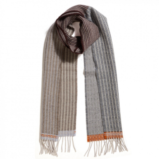 Wallace#Sewell Chatham - Neutral Lambswool Texture Scarf
