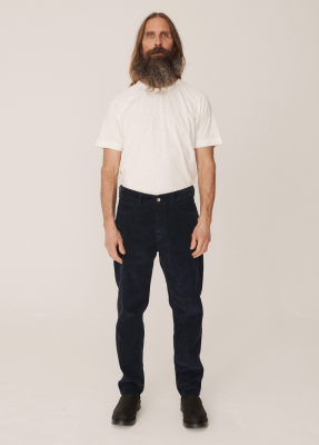 YMC Tearaway Recycled Cotton Cord Jeans Navy