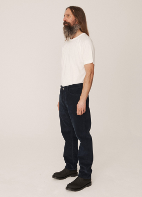 YMC Tearaway Recycled Cotton Cord Jeans Navy