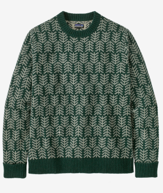 Patagonia - Men's Recycled Wool Sweater - Pine Knit: Northern Green
