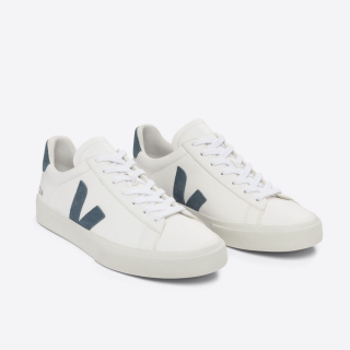 VEJA Campo Chromefree Leather White California Sneakers - Mens