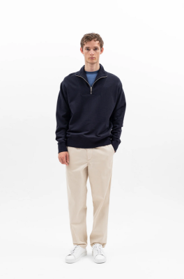 Norse Projects - Arne Seacell Half Zip Dark Navy
