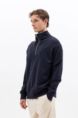 Norse Projects - Arne Seacell Half Zip Dark Navy