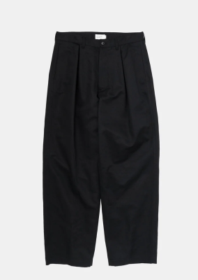 Still by Hand - Box Pleated Trousers - Black Navy