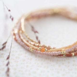 Beautiful Story - Respect Carnelian Gold Colored Bracelet / Necklace