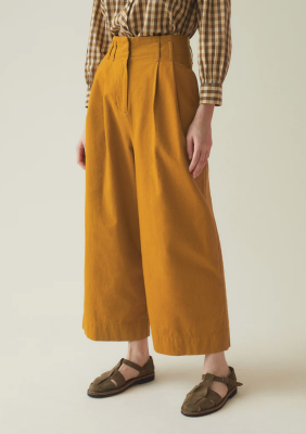 TOAST Hemp Cotton Paper Bag Trousers - Dhal