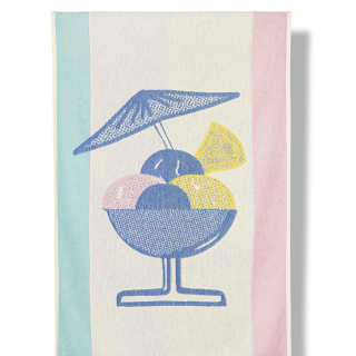 ZigZag Zürich - "Coppa" Cotton Beach Towel / Mini Blanket by Sophie Probst