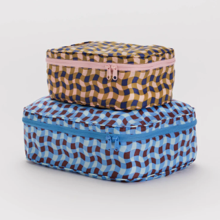 Baggu Packing Cube Set - Wavy Gingham