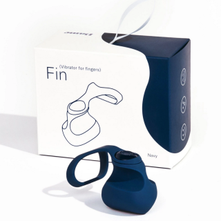 Dame Products Fin™ - Finger Vibrator - Blue 