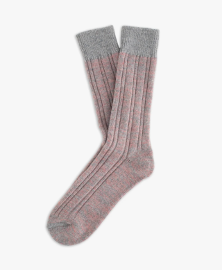 Thunders Love - WOOL COLLECTION Dupled Ribbed Pink Socks 
