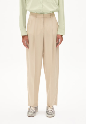 Armed Angels SANDRINAA Tapered Woven Pants Made of TENCEL™ x REFIBRA™ Lyocell - Sand Stone