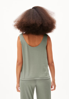 Armed Angels MINAAMI Top Relaxed Fit Made of TENCEL™ Lyocell Mix - Grey Green