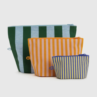 Baggu Go Pouch Set - Hotel Stripes