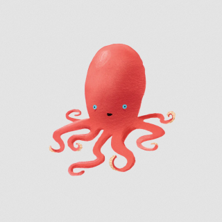 Tattly Temporary Tattoos - Ruby Octopus 