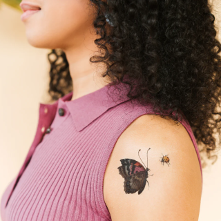 Tattly Temporary Tattoos - Beetle & Butterfly 