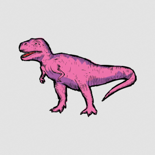 Tattly Temporary Tattoos - Pink T Rex