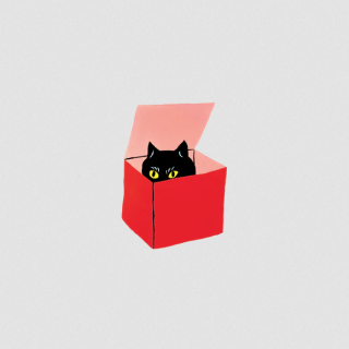 Tattly Temporary Tattoos - Cat in a Box 