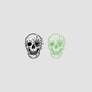 Tattly Temporary Tattoos - Glowing Skulls 