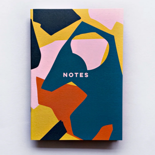 The Completist Pink Cut Out Shapes Slimline Notebook A5
